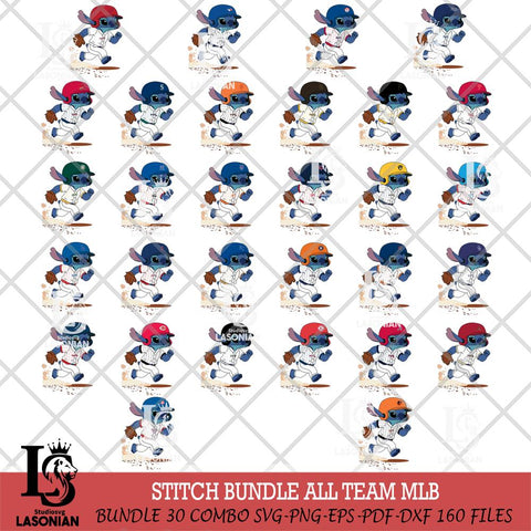 Stitch run Baseball MLB SVG DXF EPS PNG FILE, Big bundle MLB File Cut, Digital Download,Instant Download, Silhouette, Cricut