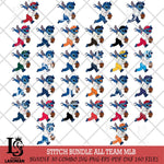 Stitch throw the ball MLB SVG DXF EPS PNG FILE, Big bundle MLB File Cut, Digital Download,Instant Download, Silhouette, Cricut
