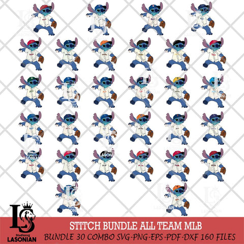 Stitch throwing a baseball MLB SVG DXF EPS PNG FILE, Big bundle MLB File Cut, Digital Download,Instant Download, Silhouette, Cricut