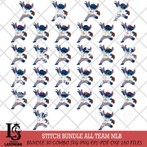 Stitch throws ball MLB SVG DXF EPS PNG FILE, Big bundle MLB File Cut, Digital Download,Instant Download, Silhouette, Cricut