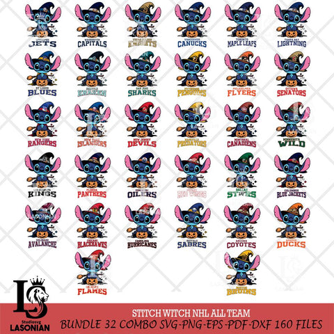Stitch witch NHL Svg Eps Dxf Png File,Bundle NHL svg, Digital Download, Instant Download