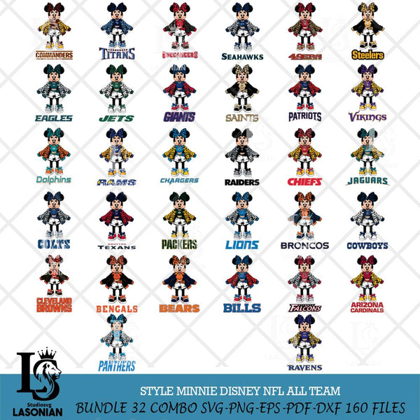Style Minnie Disney NFL – lasoniansvg