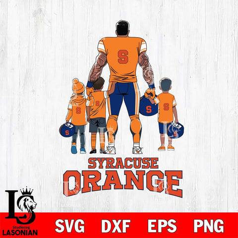 Syracuse Orange 4 Father and son Rugby SVG DXF EPS PNG FILE,NCAA SVG, Father day Digital Download,Instant Download, Silhouette