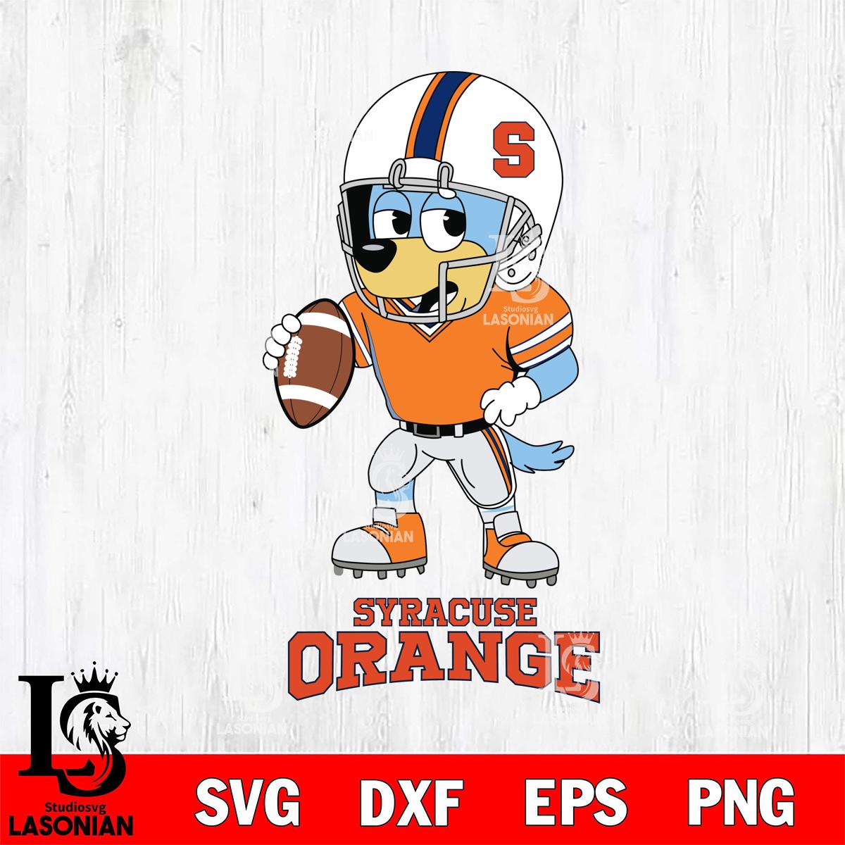 Syracuse Orange Bluey rugby – lasoniansvg
