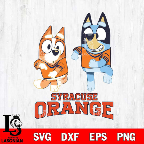 Syracuse Orange Bluey with Chilli Dance Svg Eps Dxf Png File, Digital Download, Instant Download