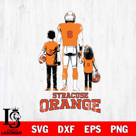 Syracuse Orange Father And Child Football SVG DXF EPS PNG FILE,NCAA SVG, Father day Digital Download,Instant Download, Silhouette