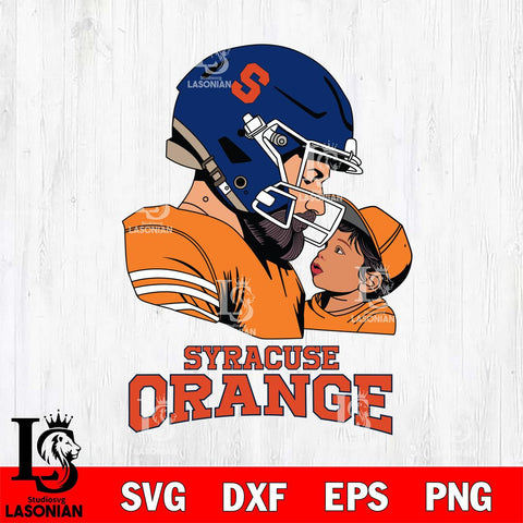 Syracuse Orange Father And Child Rugby SVG DXF EPS PNG FILE,NCAA SVG, Father day Digital Download,Instant Download, Silhouette
