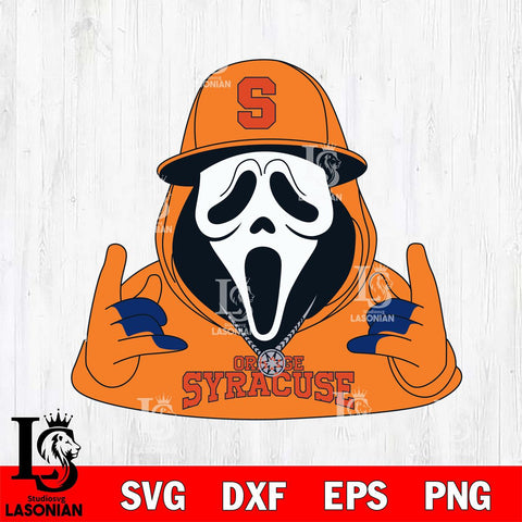 Syracuse Orange Horror Character Ghostface Sport Svg Eps Dxf Png File, NCAA svg, Digital Download, Instant Download