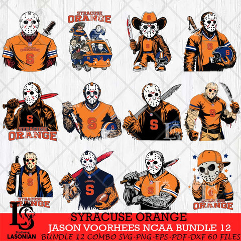 Syracuse Orange Jason Voorhees Horror Bundle 12 SVG Eps Dxf Png File, bundle NCAA svg, Digital Download, Instant Download