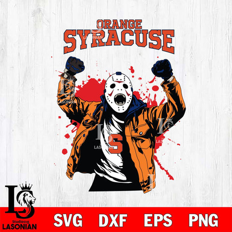 Syracuse Orange Jason Voorhees Horror Halloween 3 Svg Eps Dxf Png File, NCAA svg, Digital Download, Instant Download