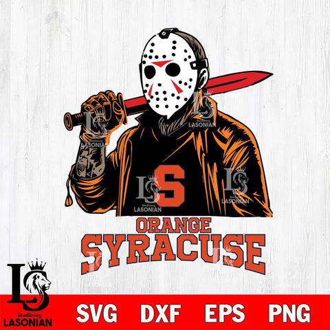 Syracuse Orange Jason Voorhees Horror Halloween Svg Eps Dxf Png File, NCAA svg, Digital Download, Instant Download