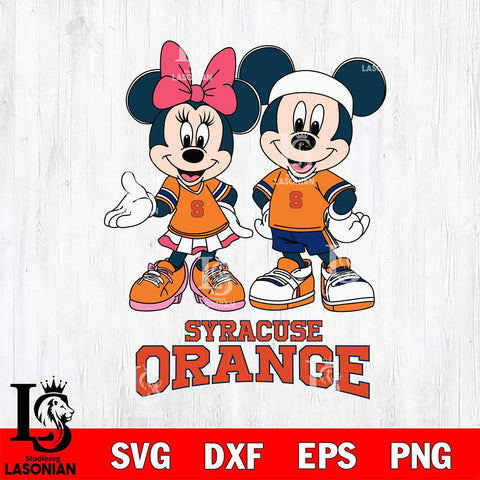 Syracuse Orange Mickey And Minnie Football Svg Eps Dxf Png File, NCAA svg , Digital Download , Instant Download, Cricut File