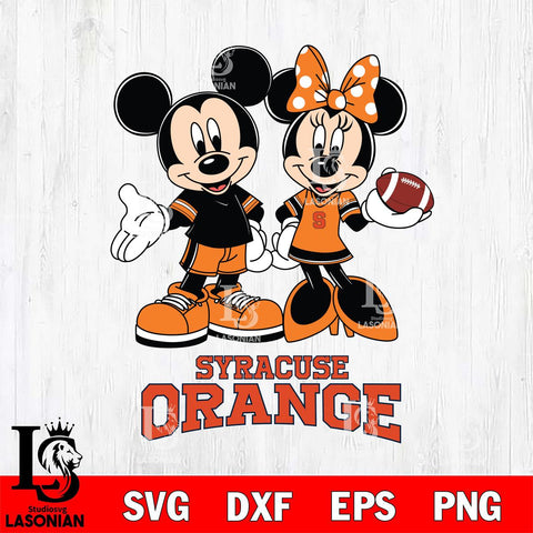 Syracuse Orange Mickey Minnie Football Svg Eps Dxf Png File, NCAA svg , Digital Download , Instant Download, Cricut File
