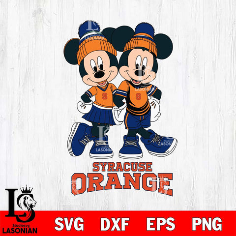 Syracuse Orange Mickey Minnie Valentine Football Svg Eps Dxf Png File, NCAA svg , Digital Download , Instant Download, Cricut File