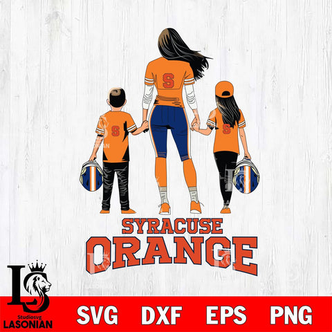 Syracuse Orange Mother and son Rugby SVG DXF EPS PNG FILE,NCAA SVG, Father day Digital Download,Instant Download, Silhouette