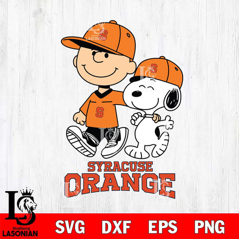 Syracuse Orange Peanuts Snoopy Friends SVG DXF EPS PNG FILE,Snoopy File Cut, NCAA Digital Download,Instant Download,Christmas Silhouette