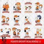 Syracuse Orange Peanuts Snoopy Player NCAA Bundle 12 SVG DXF EPS PNG FILE,Snoopy File Cut, bundle NCAA Digital Download,Instant Download, Silhouette