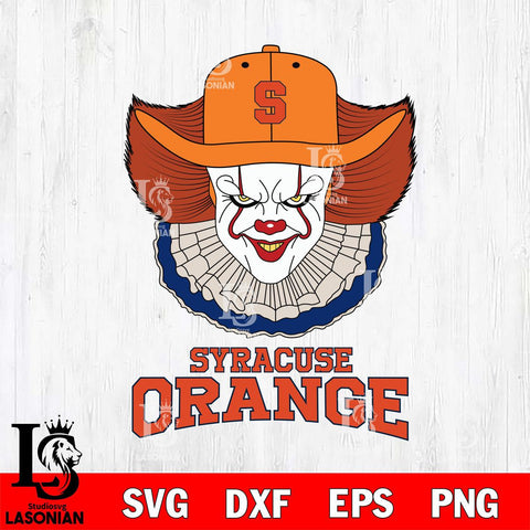Syracuse Orange Pennywise Horror Sport 12 Svg Eps Dxf Png File, Digital Download