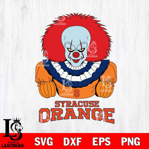 Syracuse Orange Pennywise Horror Sport 3 Svg Eps Dxf Png File, Digital Download
