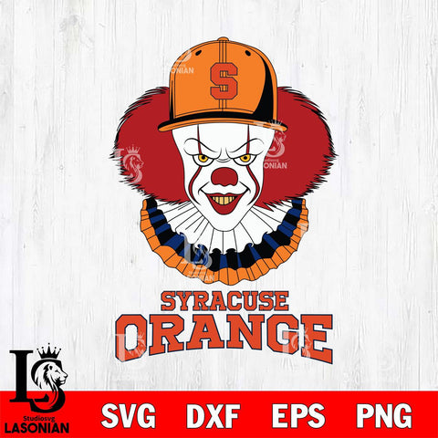 Syracuse Orange Pennywise Horror Sport 4 Svg Eps Dxf Png File, Digital Download