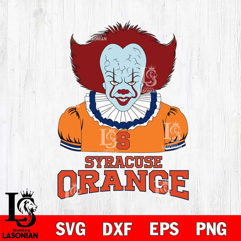 Syracuse Orange Pennywise Horror Sport 5 Svg Eps Dxf Png File, Digital Download