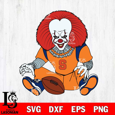 Syracuse Orange Pennywise Horror Sport 6 Svg Eps Dxf Png File, Digital Download