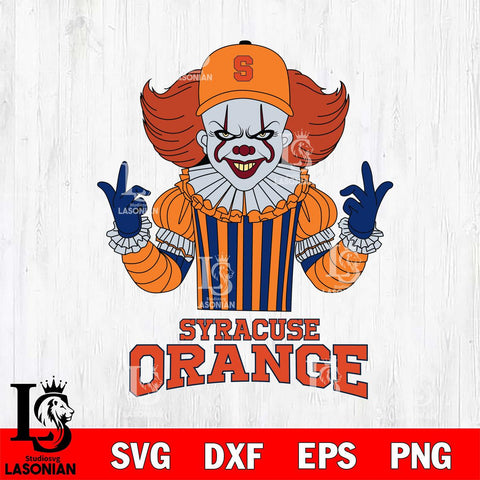 Syracuse Orange Pennywise Horror Sport 8 Svg Eps Dxf Png File, Digital Download