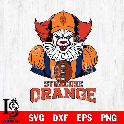 Syracuse Orange Pennywise Horror Sport 9 Svg Eps Dxf Png File, Digital Download