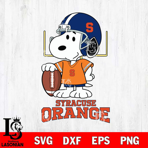 Syracuse Orange Snoopy Player Football SVG DXF EPS PNG FILE,Snoopy File Cut, NCAA Digital Download,Instant Download,Christmas Silhouette