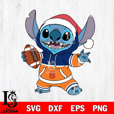 Syracuse Orange Stitch Football Christmas File Cut, NCAA SVG DXF EPS PNG FILE, Digital Download , Criucut , Silhouette