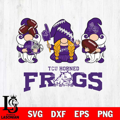 TCU Horned Frogs 3 Gnomes Football Svg Eps Dxf Png File, Digital Download, Instant Download