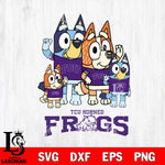 TCU Horned Frogs Bluey & Bingo 7 Svg Eps Dxf Png File, NCAA svg, Digital Download, Instant Download