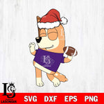 TCU Horned Frogs Bluey Chilli Christmas Svg Eps Dxf Png File, Digital Download, Instant Download