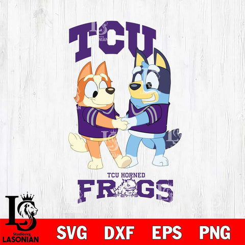 TCU Horned Frogs Bluey Chilli Dance Svg Eps Dxf Png File, Digital Download, Instant Download