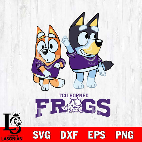TCU Horned Frogs Bluey Chilli Mode Dance Svg Eps Dxf Png File, Digital Download, Instant Download