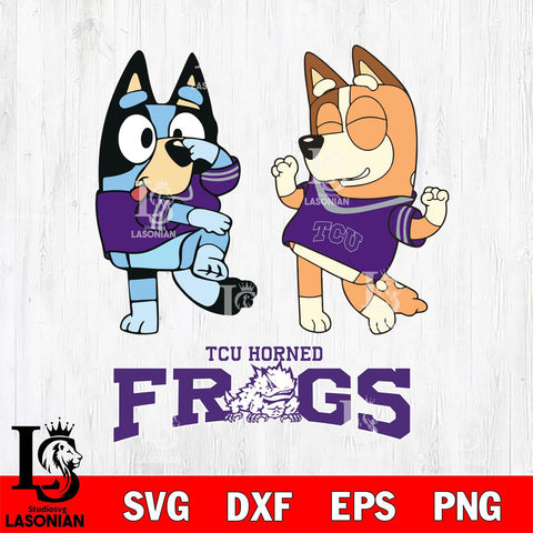 TCU Horned Frogs Bluey Chilli Sport Svg Eps Dxf Png File, Digital Download, Instant Download