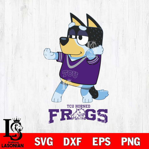 TCU Horned Frogs Bluey Dad Dance Svg Eps Dxf Png File, Digital Download, Instant Download