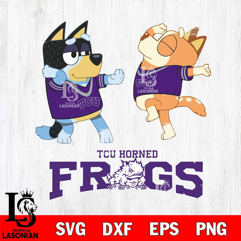 TCU Horned Frogs Bluey Dance Svg Eps Dxf Png File, Digital Download, Instant Download