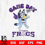 TCU Horned Frogs Bluey Game Day Svg Eps Dxf Png File, Digital Download, Instant Download