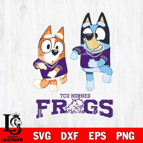 TCU Horned Frogs Bluey with Chilli Dance Svg Eps Dxf Png File, Digital Download, Instant Download