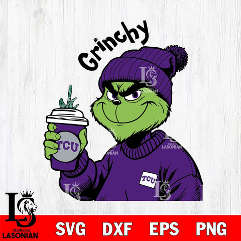TCU Horned Frogs Boujee Grinch 10 Svg Eps Dxf Png File, Digital Download, Instant Download