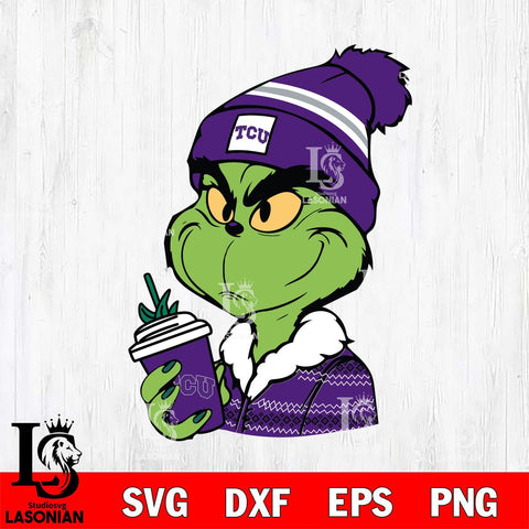 TCU Horned Frogs Boujee Grinch Svg Eps Dxf Png File, Digital Download, Instant Download