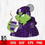 TCU Horned Frogs Boujee Grinch 8 Svg Eps Dxf Png File, Digital Download, Instant Download