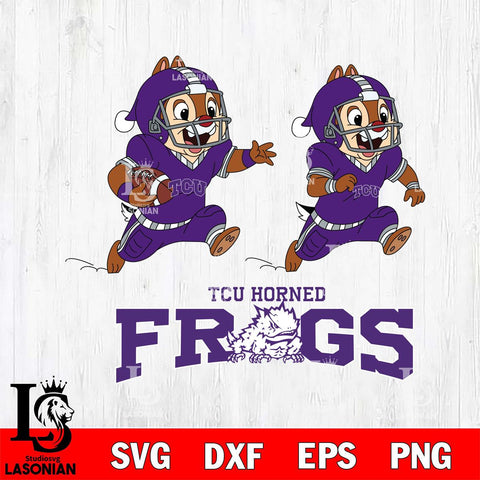 TCU Horned Frogs Chip & Dale Football Cricut,Christmas SVG DXF EPS PNG FILE, NCAA Digital Download,Instant Download, Silhouette