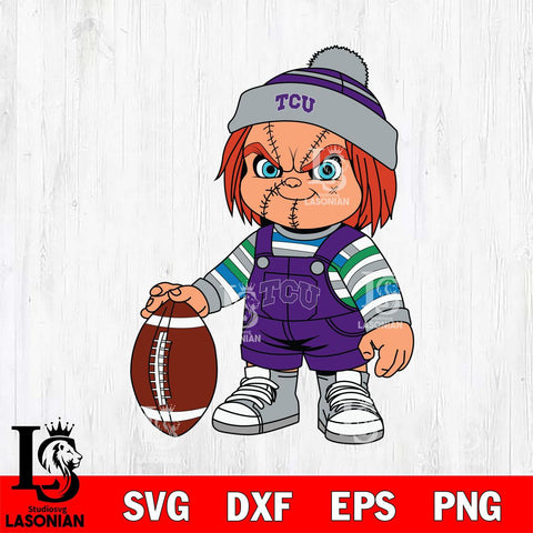 TCU Horned Frogs Chucky Horror 6 Svg Eps Dxf Png File, NCAA svg, Digital Download, Instant Download