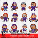 TCU Horned Frogs Chucky Horror Bundle 12 SVG Eps Dxf Png File, Bundle NCAA svg, Digital Download, Instant Download