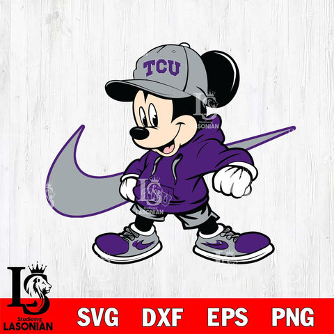 TCU Horned Frogs Cool Mickey Mouse Svg Eps Dxf Png File, NCAA svg, Digital Download, Instant Download