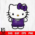 TCU Horned Frogs Cute Hello Kitty Football 6 Svg Eps Dxf Png File, NCAA svg, Digital Download, Instant Download