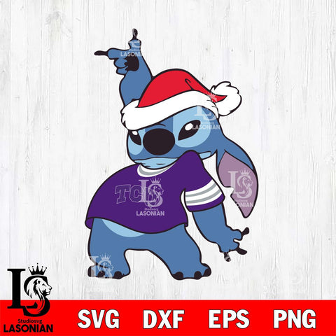 TCU Horned Frogs Disney Lilo & Stitch Christmas Svg Eps Dxf Png File, Digital Download, Instant Download