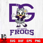 TCU Horned Frogs Dolce And Gabbana Daisy Duck Disney Svg Eps Dxf Png File, Digital Download, Instant Download